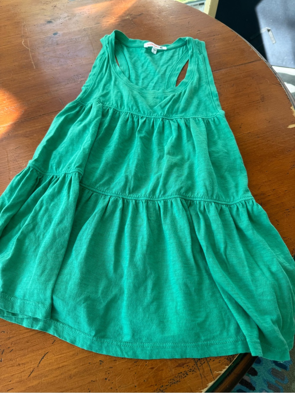Sundry Kids Teal Tiered Tank Dress